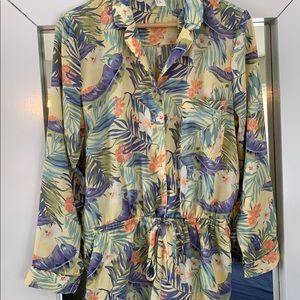 TROPICAL PRINT SILK PAJAMAS - Romper - BRAND NEW